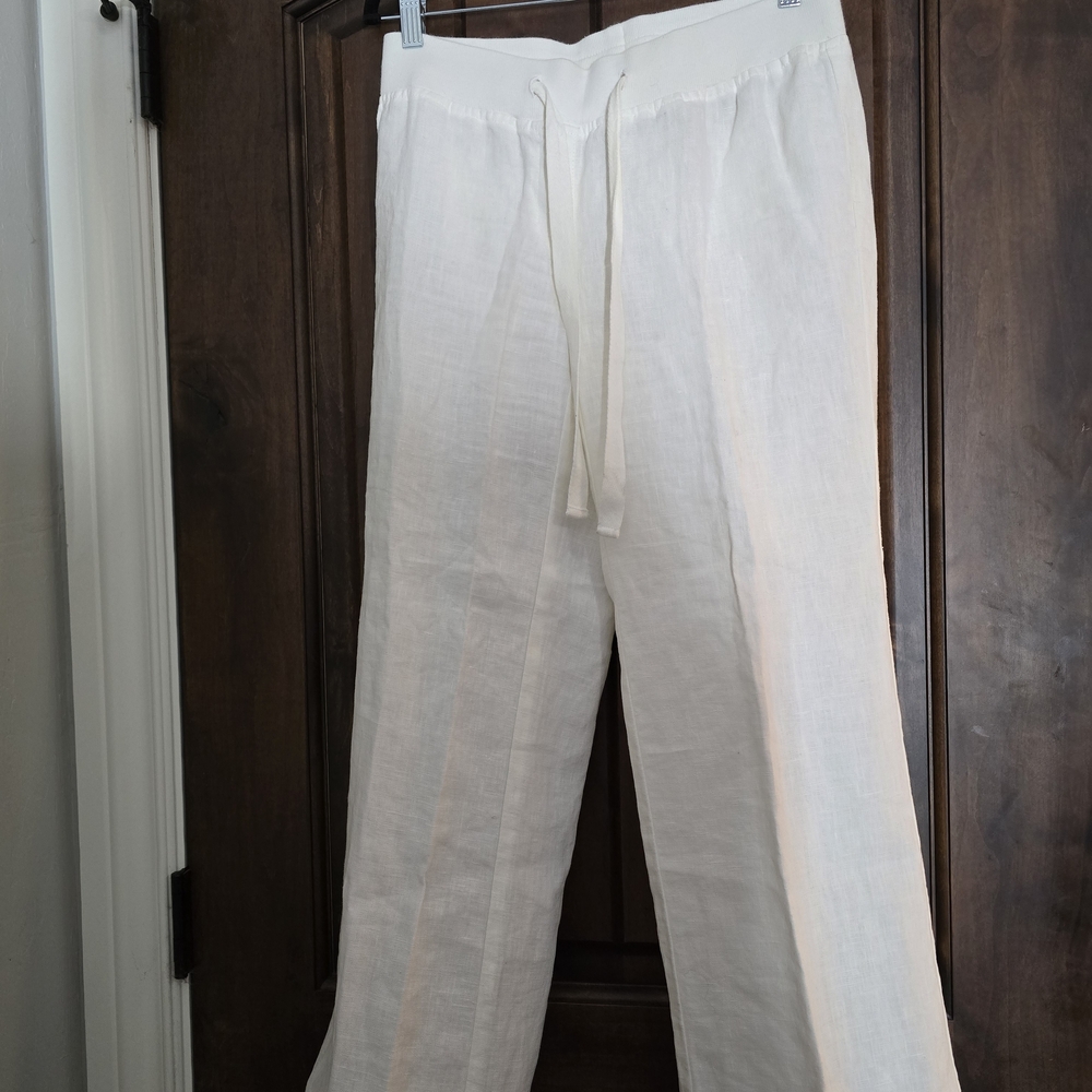 INC International Concepts White Linen Pants